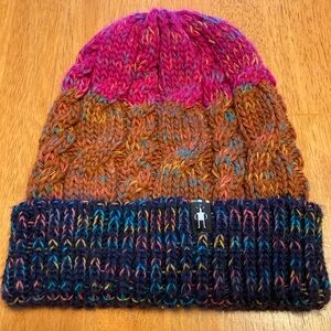Smartwool Multicolor Knit Beanie | Wool Blend | Pom Removed